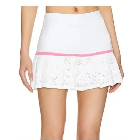 Eleven Venus Williams Devotion Skort Tennis Skirt White Hearts Pink Stripe M NWT - Picture 6 of 13